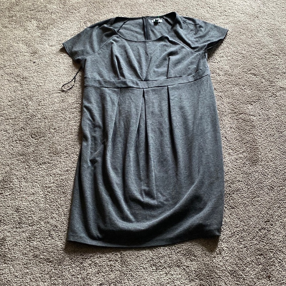 Liz Lange Maternity Gray Empire Waist Knit Dress Short Sleeve SIZE XXL